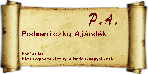 Podmaniczky Ajándék névjegykártya